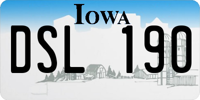 IA license plate DSL190