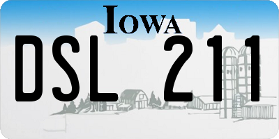 IA license plate DSL211