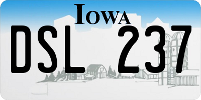 IA license plate DSL237