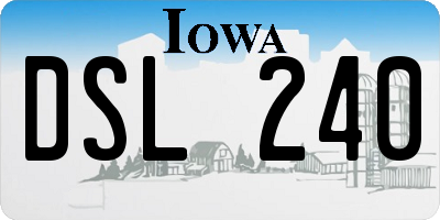 IA license plate DSL240