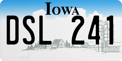 IA license plate DSL241