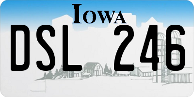 IA license plate DSL246