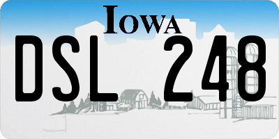 IA license plate DSL248