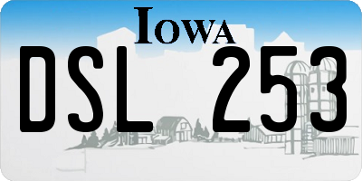 IA license plate DSL253