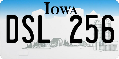 IA license plate DSL256