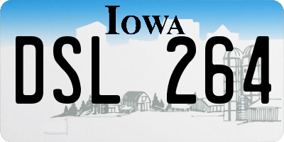 IA license plate DSL264