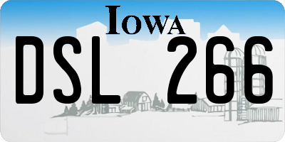 IA license plate DSL266