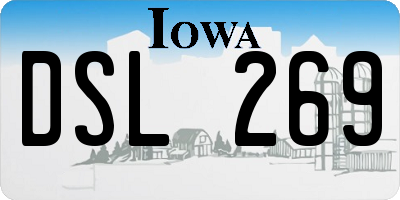 IA license plate DSL269