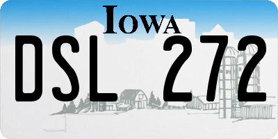 IA license plate DSL272