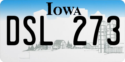 IA license plate DSL273