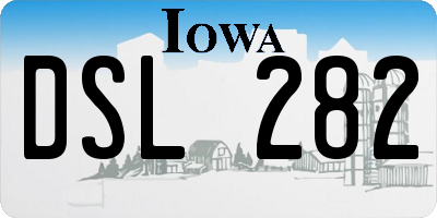 IA license plate DSL282