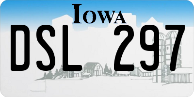 IA license plate DSL297