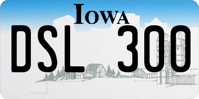 IA license plate DSL300