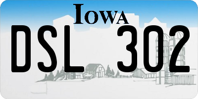 IA license plate DSL302