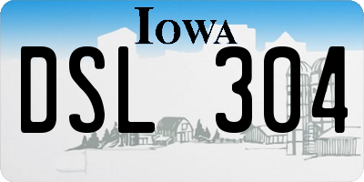 IA license plate DSL304