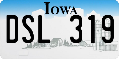 IA license plate DSL319