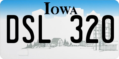 IA license plate DSL320