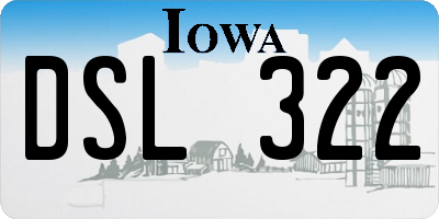 IA license plate DSL322