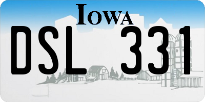 IA license plate DSL331