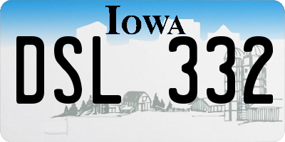 IA license plate DSL332