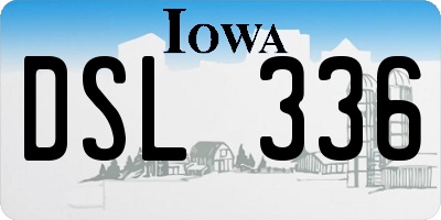 IA license plate DSL336