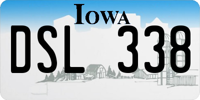 IA license plate DSL338
