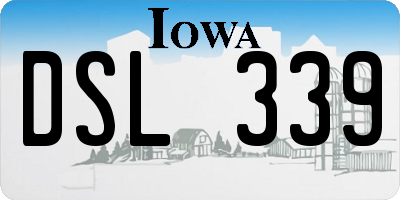 IA license plate DSL339