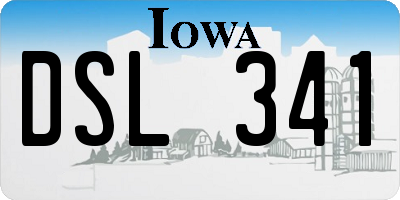 IA license plate DSL341
