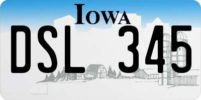 IA license plate DSL345