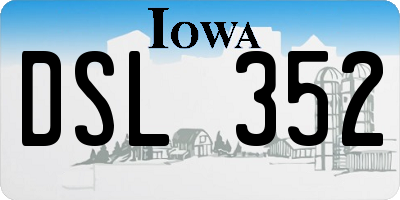 IA license plate DSL352