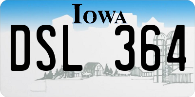 IA license plate DSL364