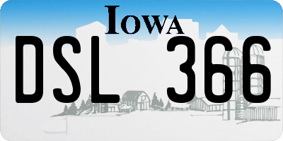 IA license plate DSL366