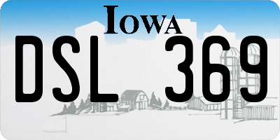 IA license plate DSL369