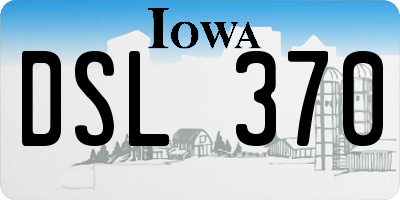 IA license plate DSL370