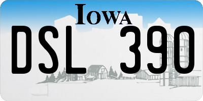 IA license plate DSL390