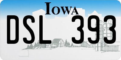 IA license plate DSL393