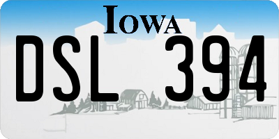 IA license plate DSL394