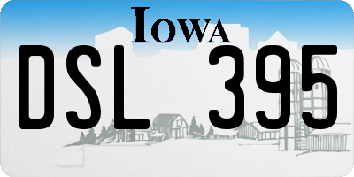 IA license plate DSL395