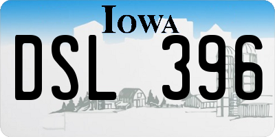IA license plate DSL396
