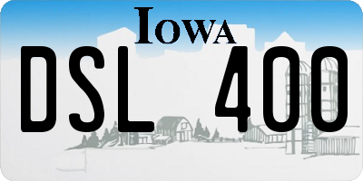 IA license plate DSL400