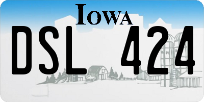 IA license plate DSL424