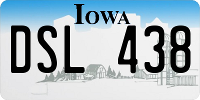 IA license plate DSL438