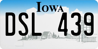 IA license plate DSL439