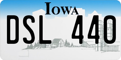 IA license plate DSL440