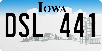 IA license plate DSL441