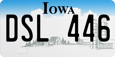 IA license plate DSL446