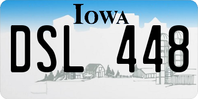 IA license plate DSL448
