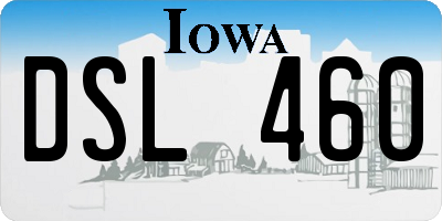 IA license plate DSL460