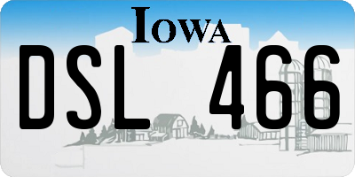 IA license plate DSL466