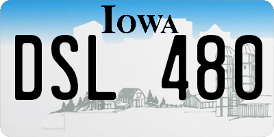 IA license plate DSL480